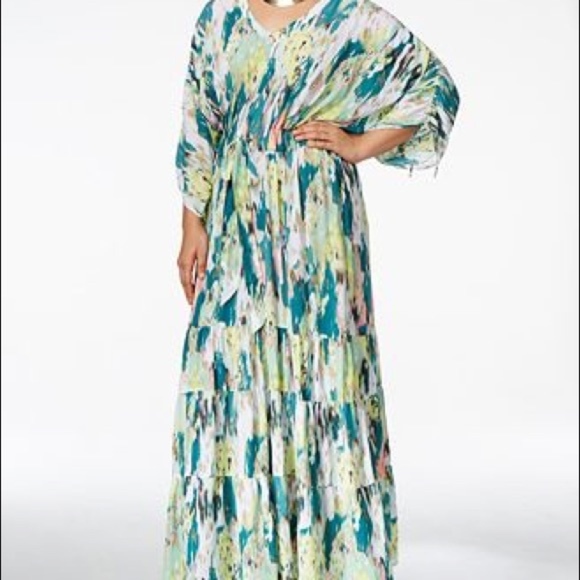 Melissa McCarthy Seven7 Dresses & Skirts - Melissa Mccarthy Tiered Maxi Dress 1X